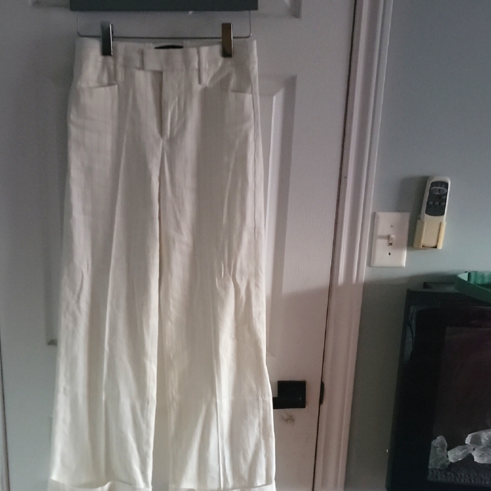 White Wide-Leg Pants